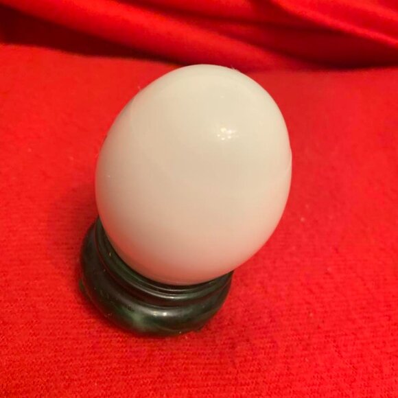 Vintage Avon Pedestal Egg Peach Orchard Empty Perfume Decanter - Picture 4 of 7